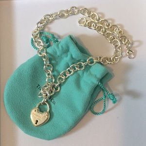 Tiffany necklace with heart lock pendant